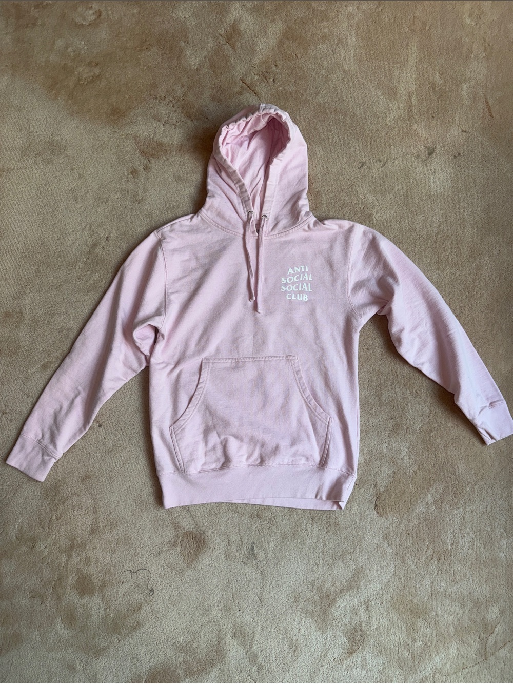 Small Light Pink Anti Social Social Club Cherry Blossom Hoodie